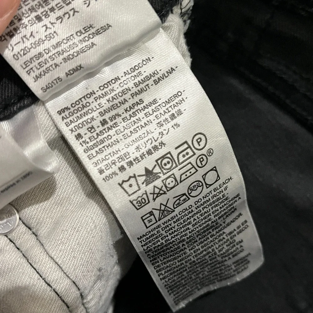 Levi's 510 Jeans Mens 29x30 (fit 27x29) Skinny Stretch Skater Denim Grunge Y2K